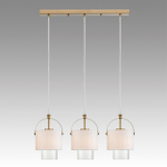 6593/3A MODERNI LN26 406 латунь/белый, металл/текстиль, стекло Подвес E14 3*40W 220V JANE