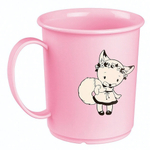 Кружка детская с декором 0,18л (светло-розовый)