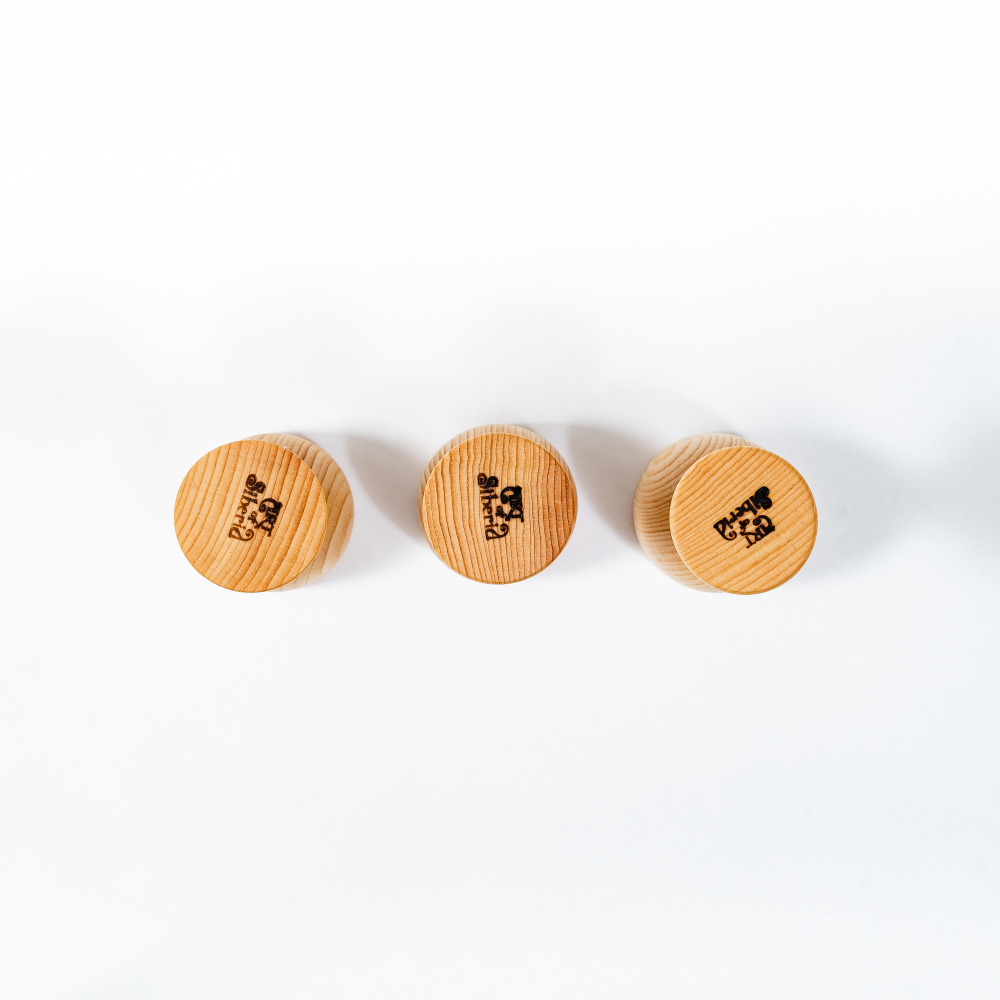 Набор деревянных рюмок (стопок) из дерева сибирский кедр RN5