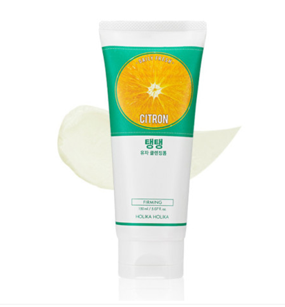 Пенка для умывания с цитрусовыми экстрактами HOLIKA HOLIKA Daily Fresh Citron Cleansing Foam 150 мл