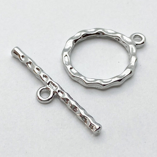 Замок-тоггл, цвет серебро (родий), размер 18*14 мм, цена за 1 шт