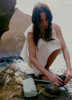 POLENE СУМКА OSMO, ЦВЕТ МОРСКОЙ ВОЛНЫ