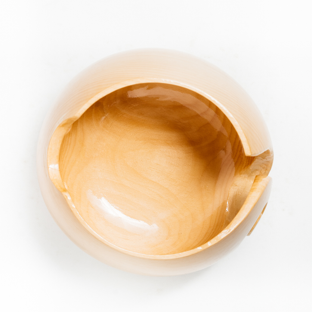 Деревянная клубочница для пряжи из дерева сибирский Кедр KL12