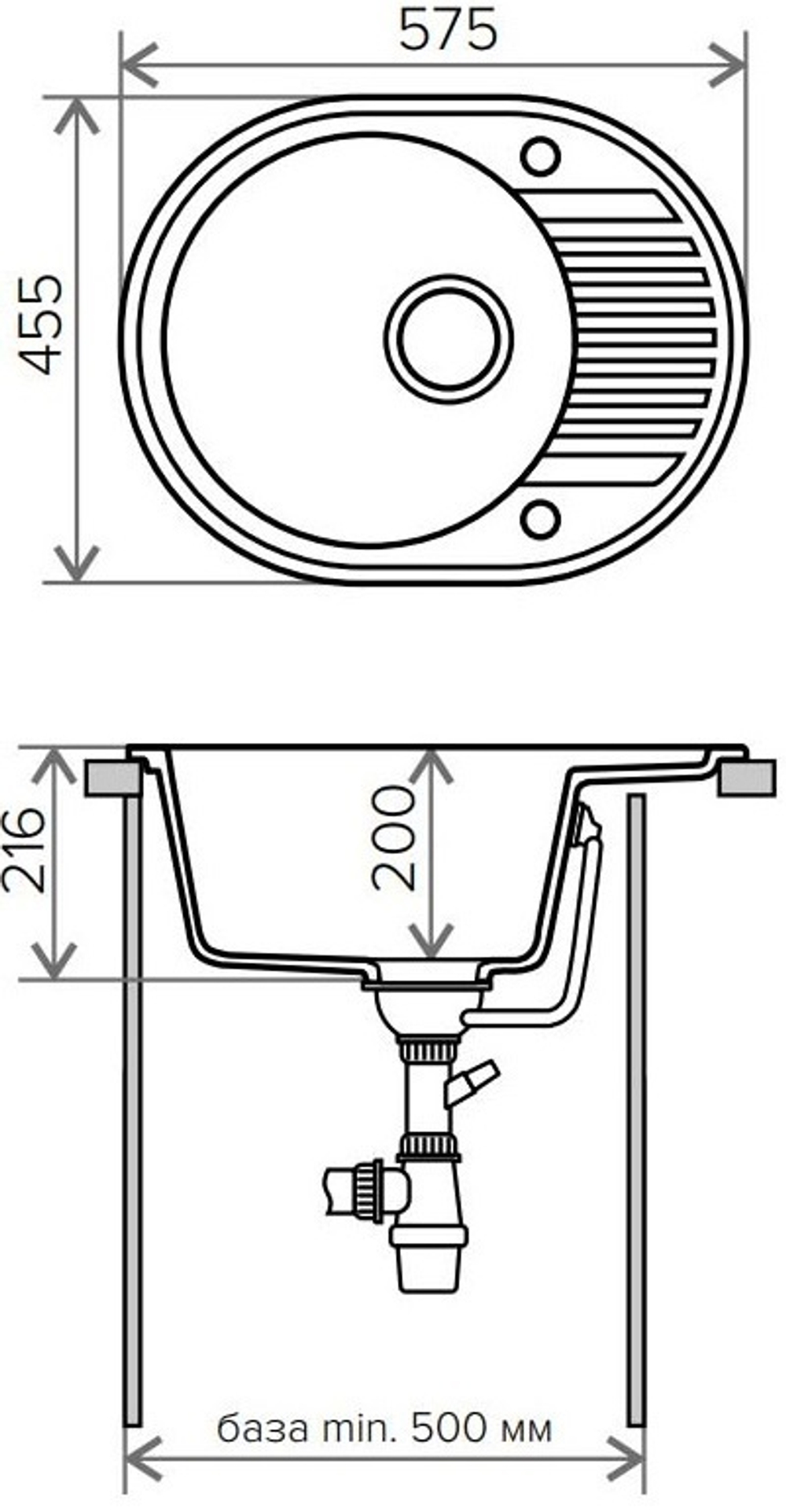 Мойка TOLERO R-122 темно-бежевый №823С