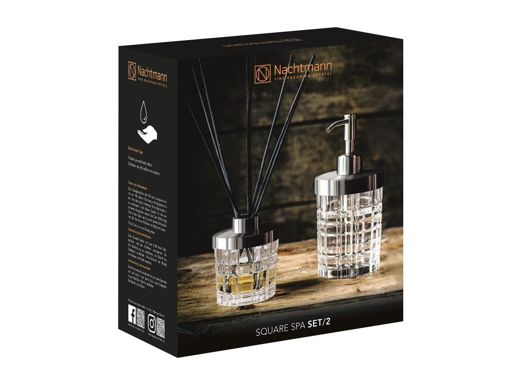 Дозатор для жидкого мыла 345мл и диффузор Nachtmann Spa Square