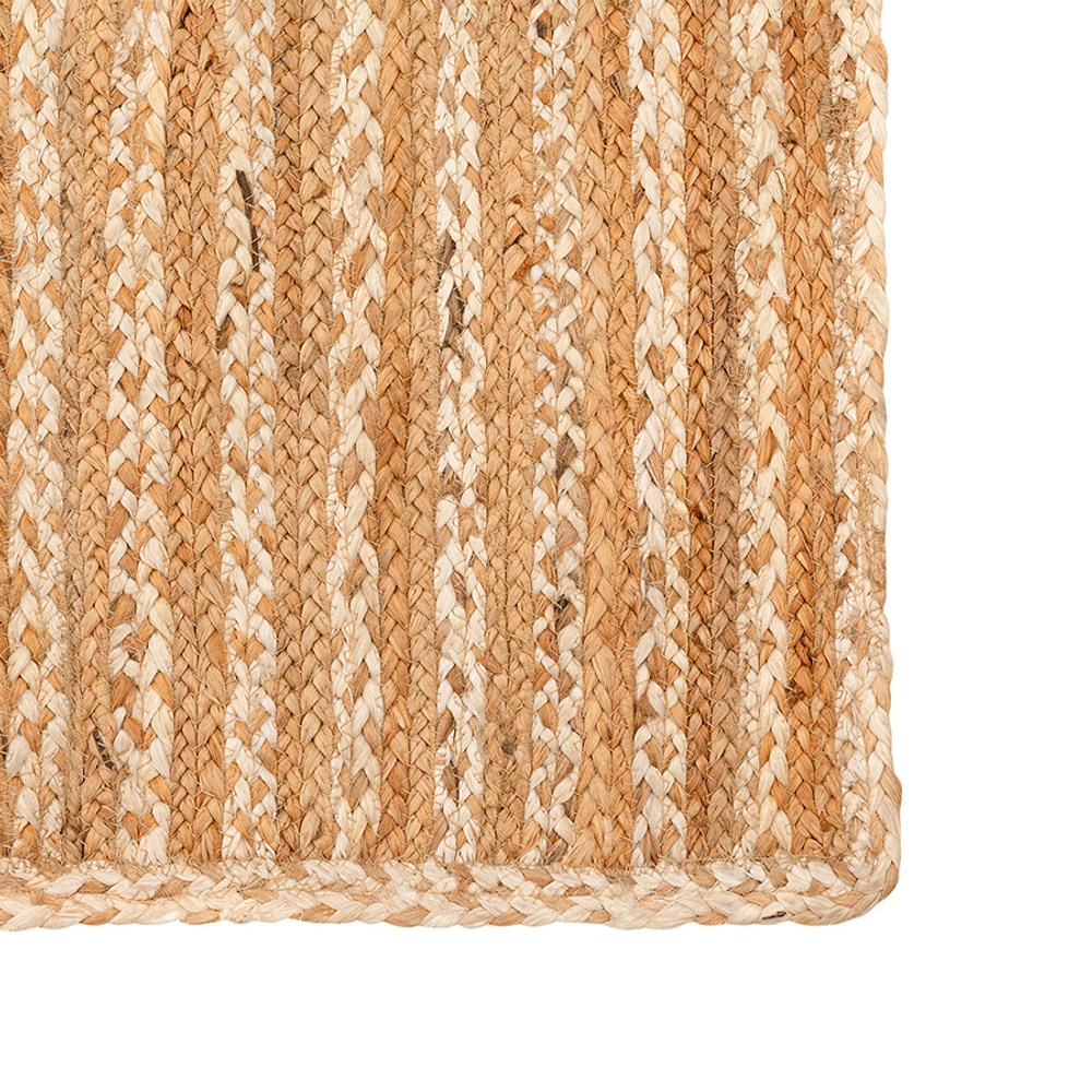 Ковер из джута 200х300см Tkano Ethnic бежевый в полоску