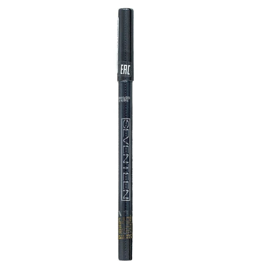Seventeen Карандаш для век Super Smooth W/P&Longstay, с витамином Е, водостойкий, тон №11, Стальной, 1,2 гр