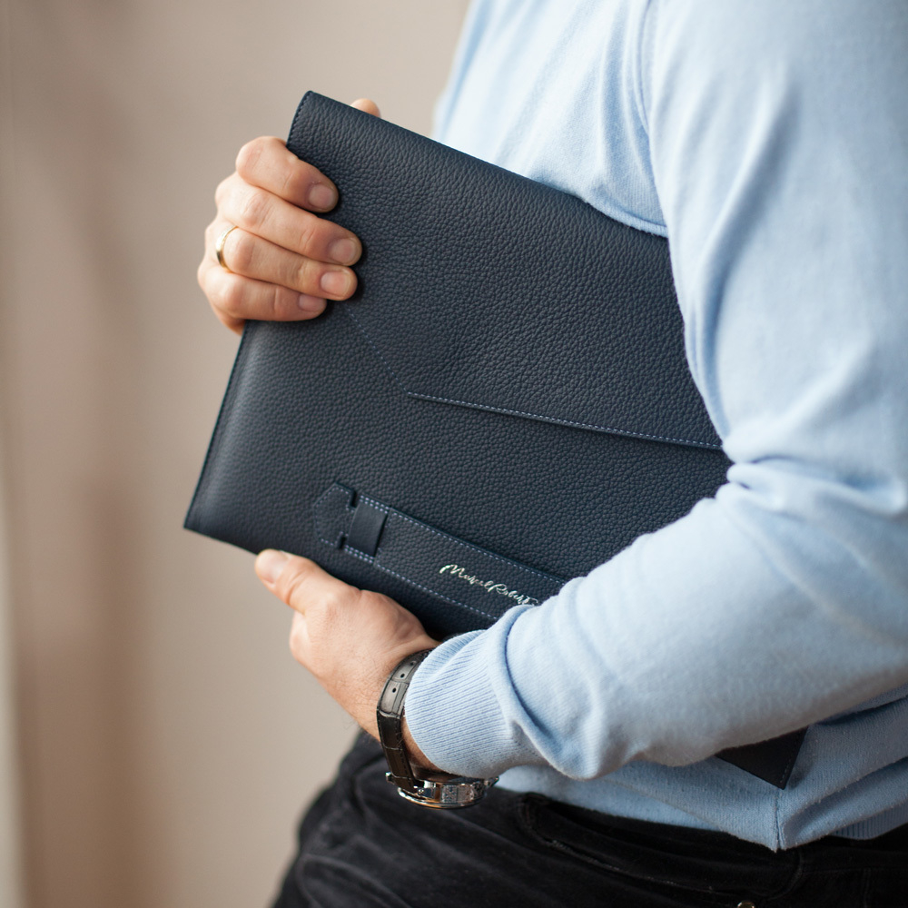 Чехол кожаный для MacBook Pro 13" Maccase Easy цвета синий