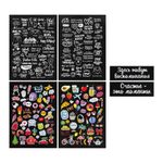 Фотоальбом 30х32 см, 48 черных листов, уголки, стикеры, ручка, клей, BRAUBERG Black Line, 880650