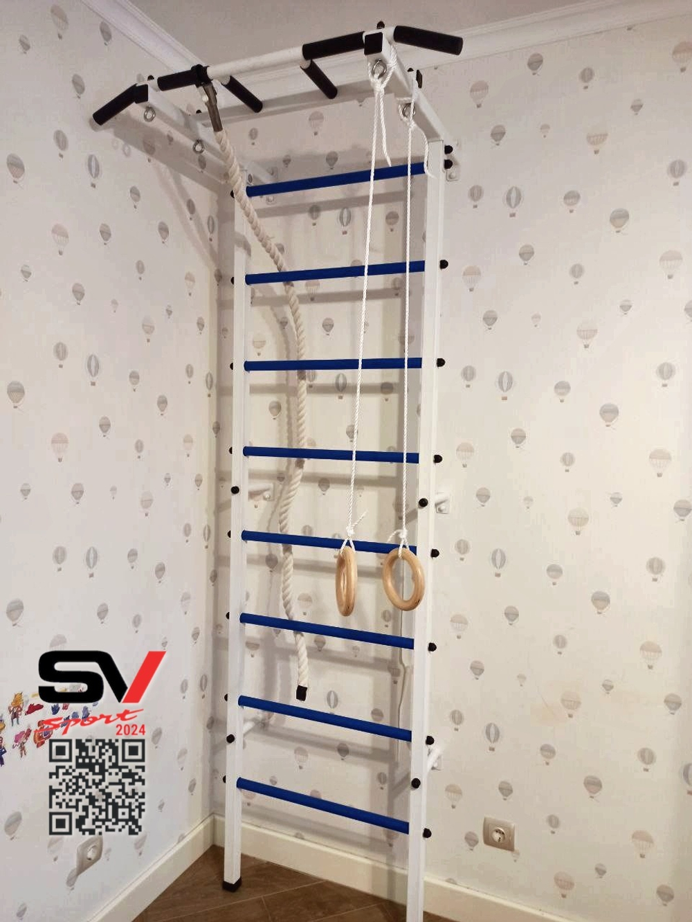 Монтаж шведской стенки Sv Sport в пеноблочные, газоблочные стены