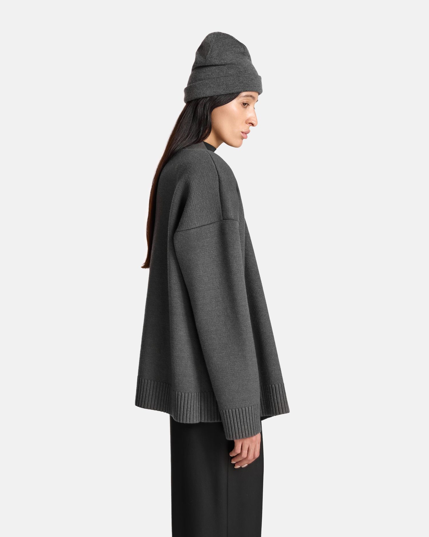 КАРДИГАН-БОМБЕР ИЗ ВЯЗАННОГО ТРИКОТАЖА