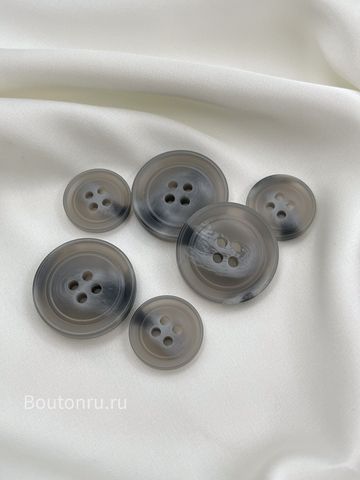 Пуговицы на прокол серые матовые