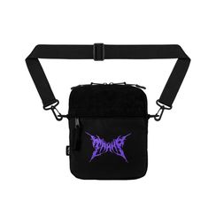 Сумка через плечо ТАЙНА LogoDL1 черный/фиолетов.принт