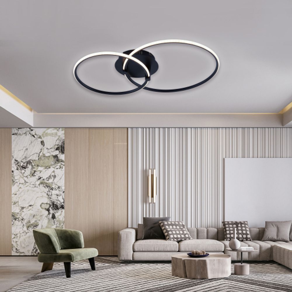 Светильник потолочный светодиодный Rivoli Nicoleta 6144-101 LED 84 Вт 3000 - 6000 К c пультом | Rivoli