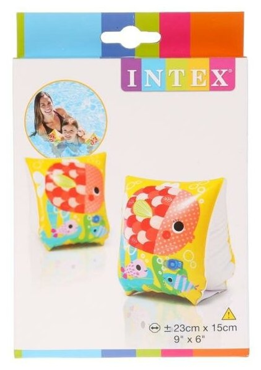 Нарукавники для плавания Рыбки 23х15 см Intex 58652, детские надувные плавсредства для малышей 3-6 лет