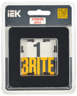 BRITE Рамка 1-местная РУ-1-2-Бр стекло черный RE IEK