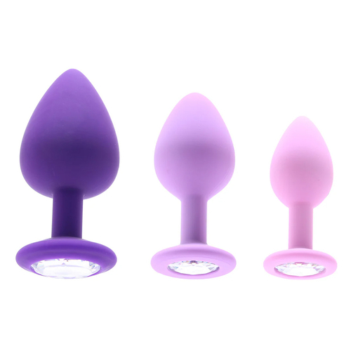 Набор анальных пробок со стразами PipeDream Fantasy for Her Little Gems Anal Trainer Set 494812