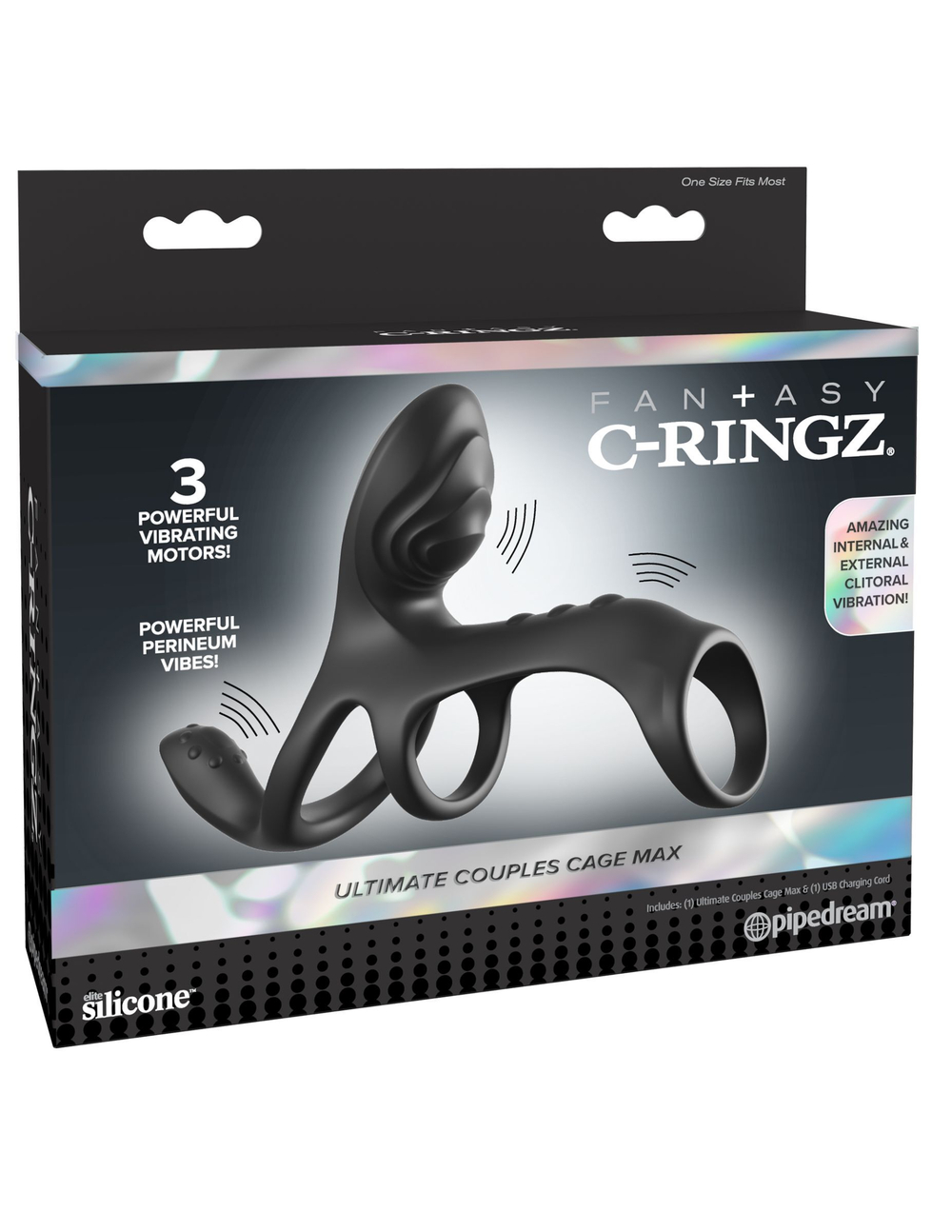 Черная насадка на пенис Ultimate Couples Cage Max (Цвет: черный)