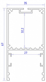 Короб накладной Ambrella Light Profile System GP GP3000AL