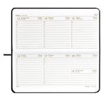 Планинг 2025г., Феникс+ Джут черный, 170*88мм, кож.зам, карманный, ляссе, 64л