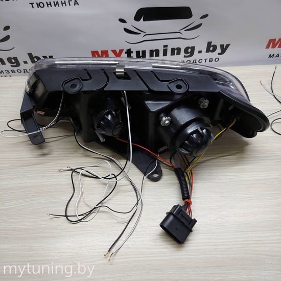 Передние фары angel eyes black для VW Passat B5 GP