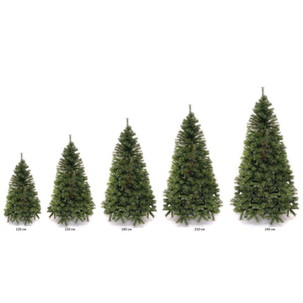 Елка «Императорская» 210 см, леска+ПВХ (1042 ветки)