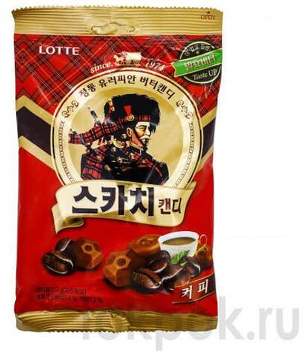 Карамель леденцовая Скотч Кофе Lotte, 157 гр