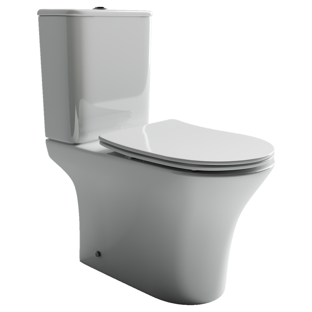 Унитаз-компакт безободковый Ceramica Nova Fortuna CN9001 с крышкой сиденьем микролифт белый