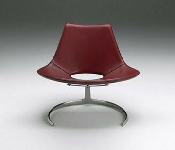 кресло scimitar armchair (кожа) (by Steel Arts)