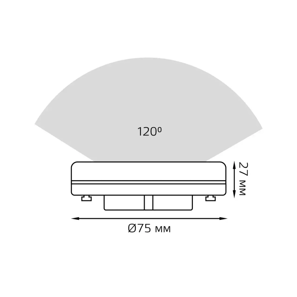 Лампа Gauss LED GX53 8W 660lm 3000K диммир. 108408108-D