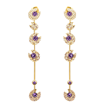 Серьги с сапфирами и бриллиантами, E0039-0/9