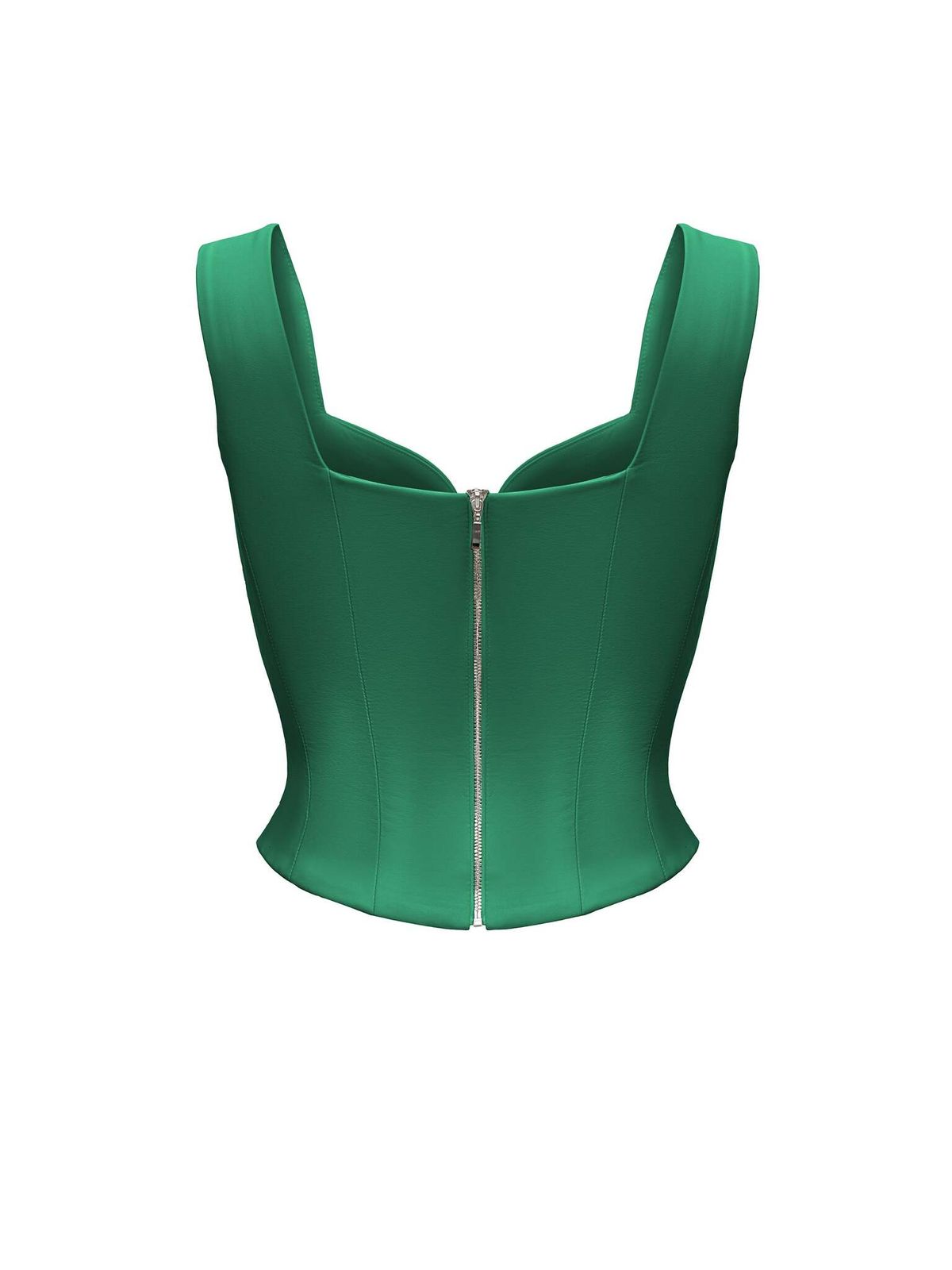 Драпированный удлиненный корсетный топ из эко-кожи