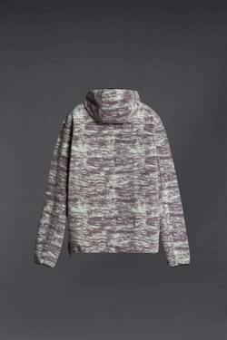 ZARA КУРТКА ИЗ ПОЛАРФЛИСА С АБСТРАКТНЫМ УЗОРОМ, ТЕМНО-РОЗОВЫЙ