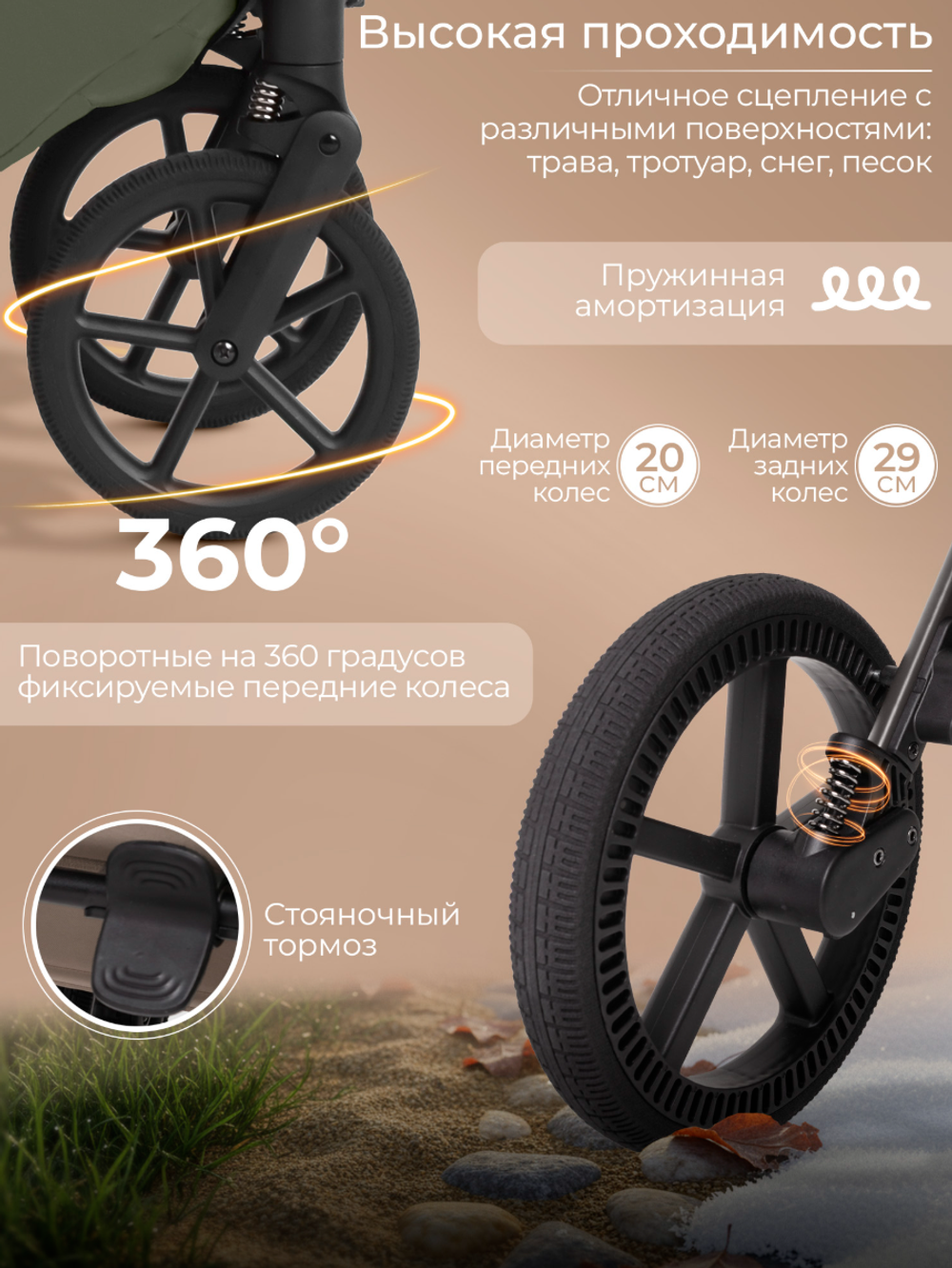 Коляска 2 в 1 Sweet Baby Orso