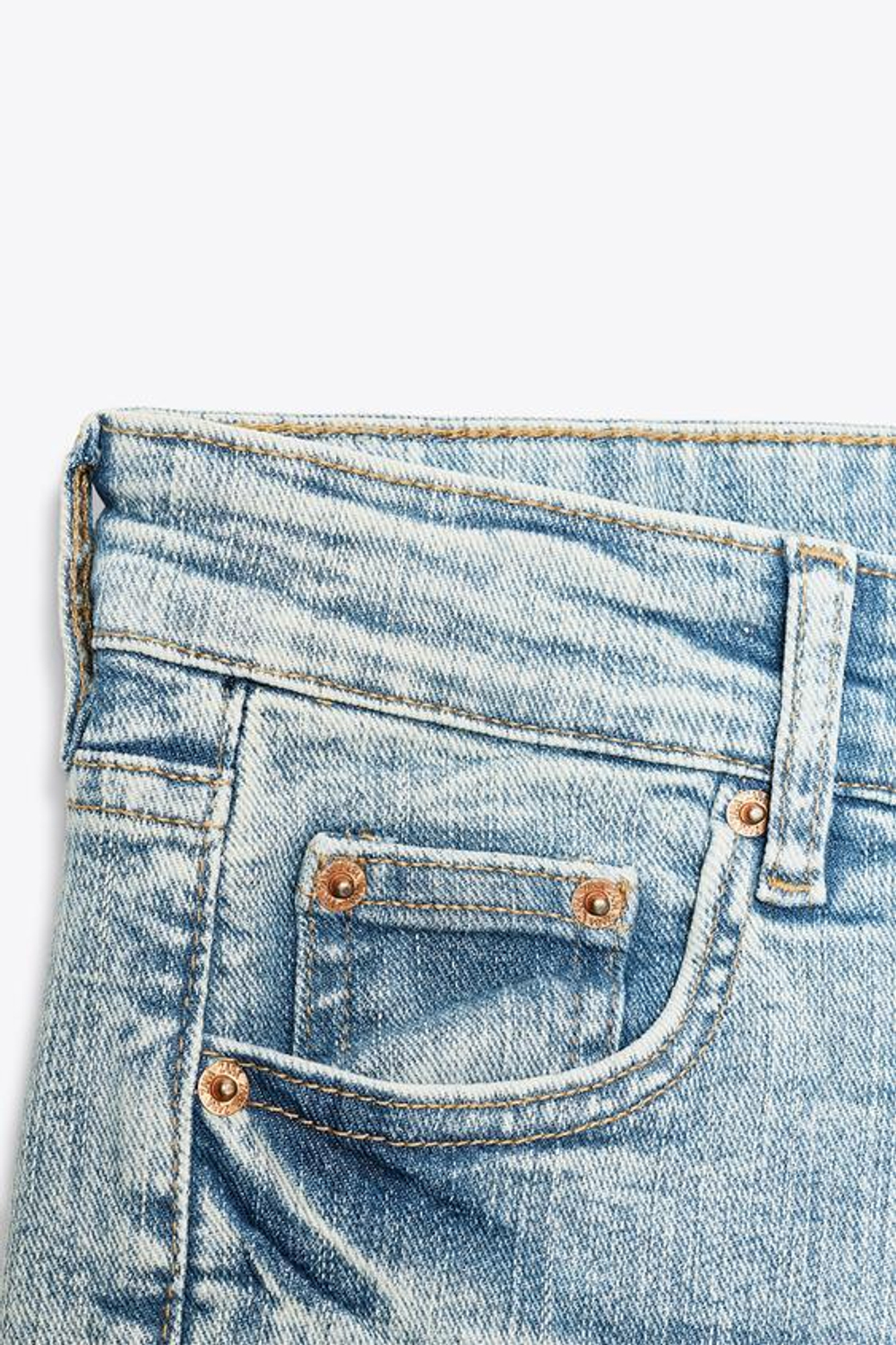 ZARA ДЖИНСЫ Z1975 КЛЕШ С НИЗКОЙ ПОСАДКОЙ, ВЫЦВЕТШИЙ СИНИЙ