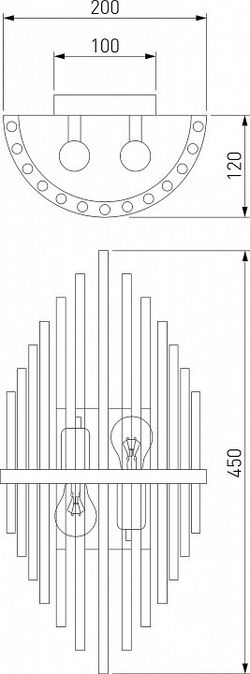 Накладной светильник Bogate's Allure 356/2 латунь