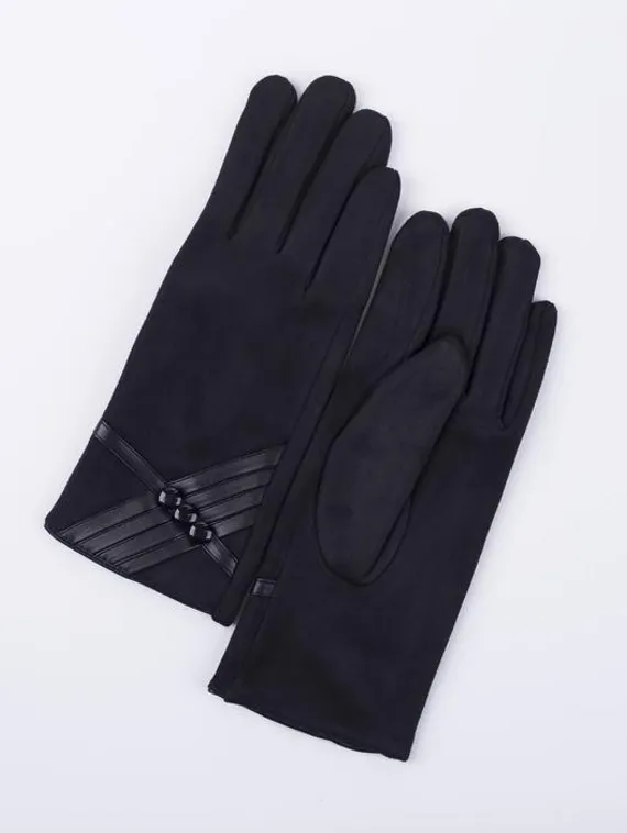 Перчатки женские, безразмерные, с утеплителем, цвет чёрный