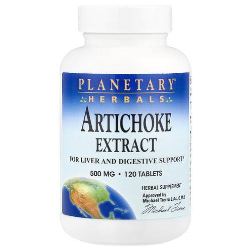 Planetary Herbals, экстракт артишока, 120 таблеток