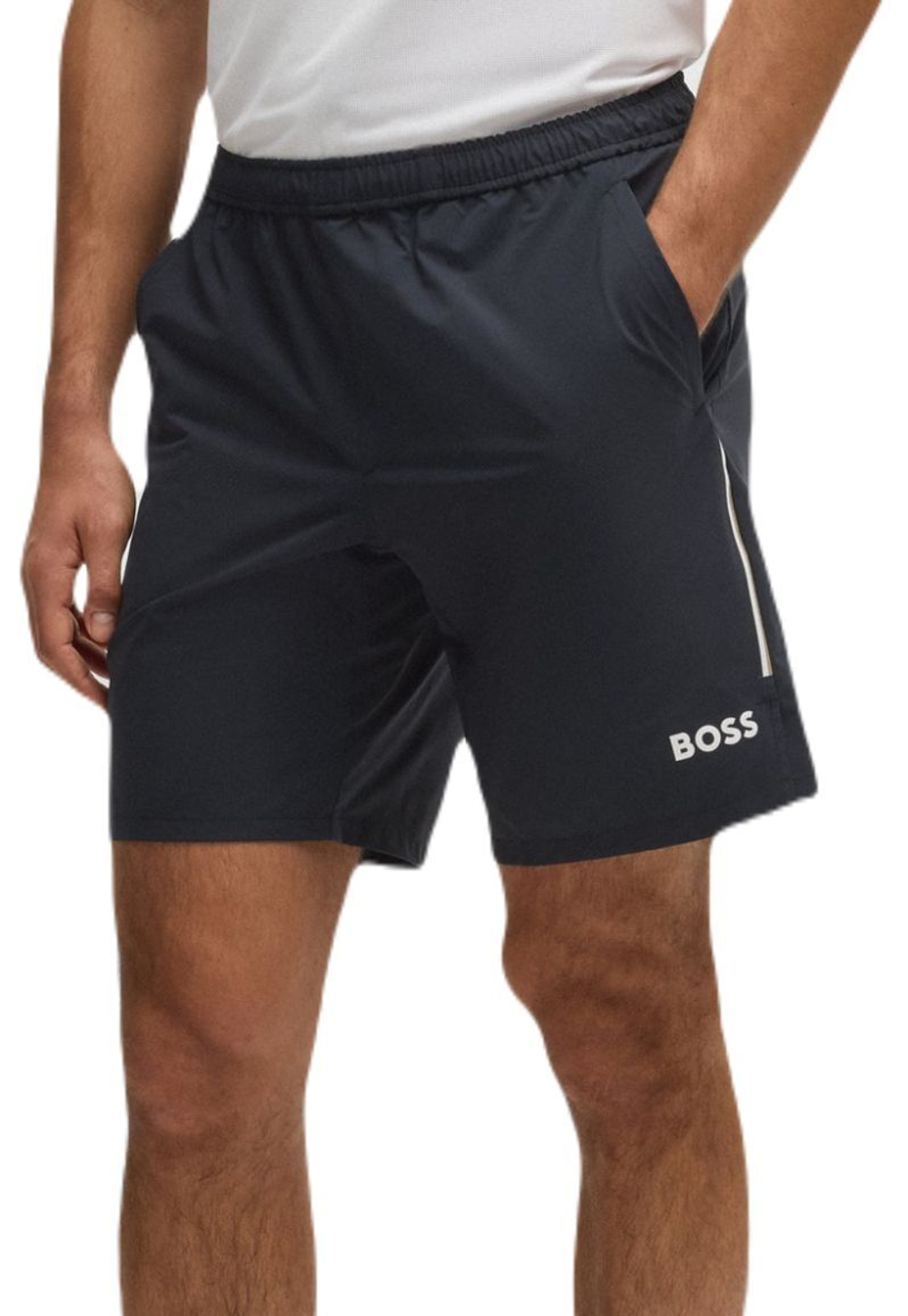 Мужские теннисные шорты BOSS Score TOC 9 inch Active Tennis With Four-Way Stretch - небесный