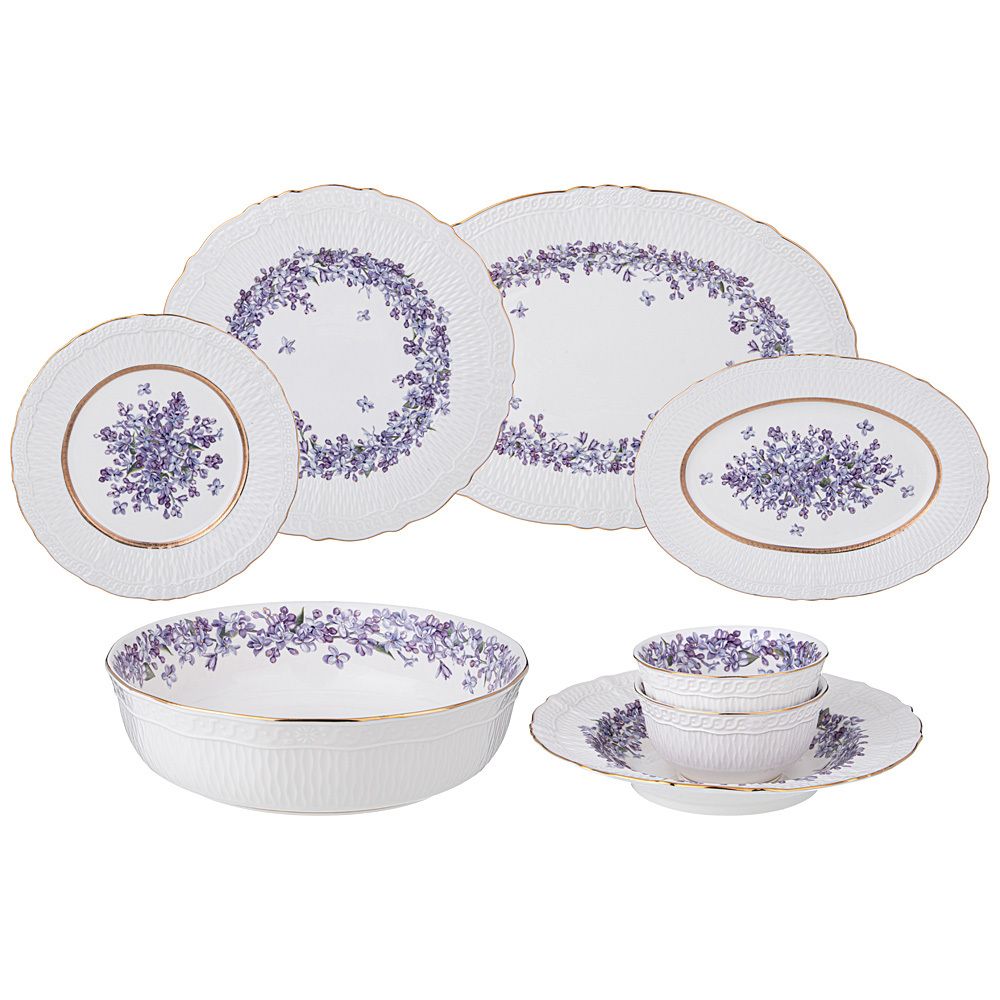 СТОЛОВЫЙ СЕРВИЗ LEFARD "LILAC" НА 6 ПЕР. 23 ПР. (КОР=1НАБ.)