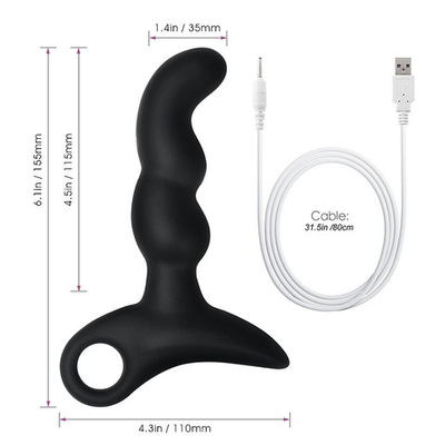 Вибромассажер простаты Spartacus 10 режимов черный 11 см