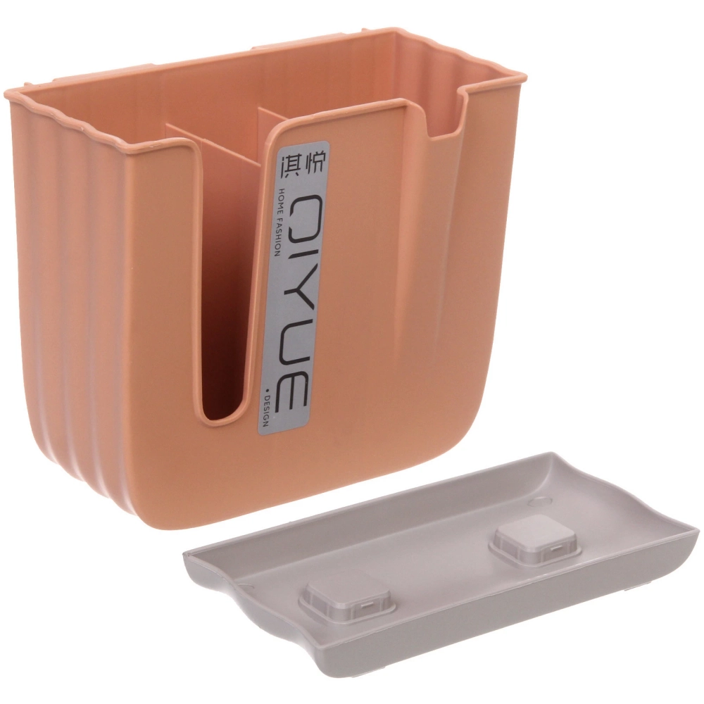 Подставка для столовых приборов «Стиль» 16*15*7,5см 3 секции с поддоном пластиковая, микс