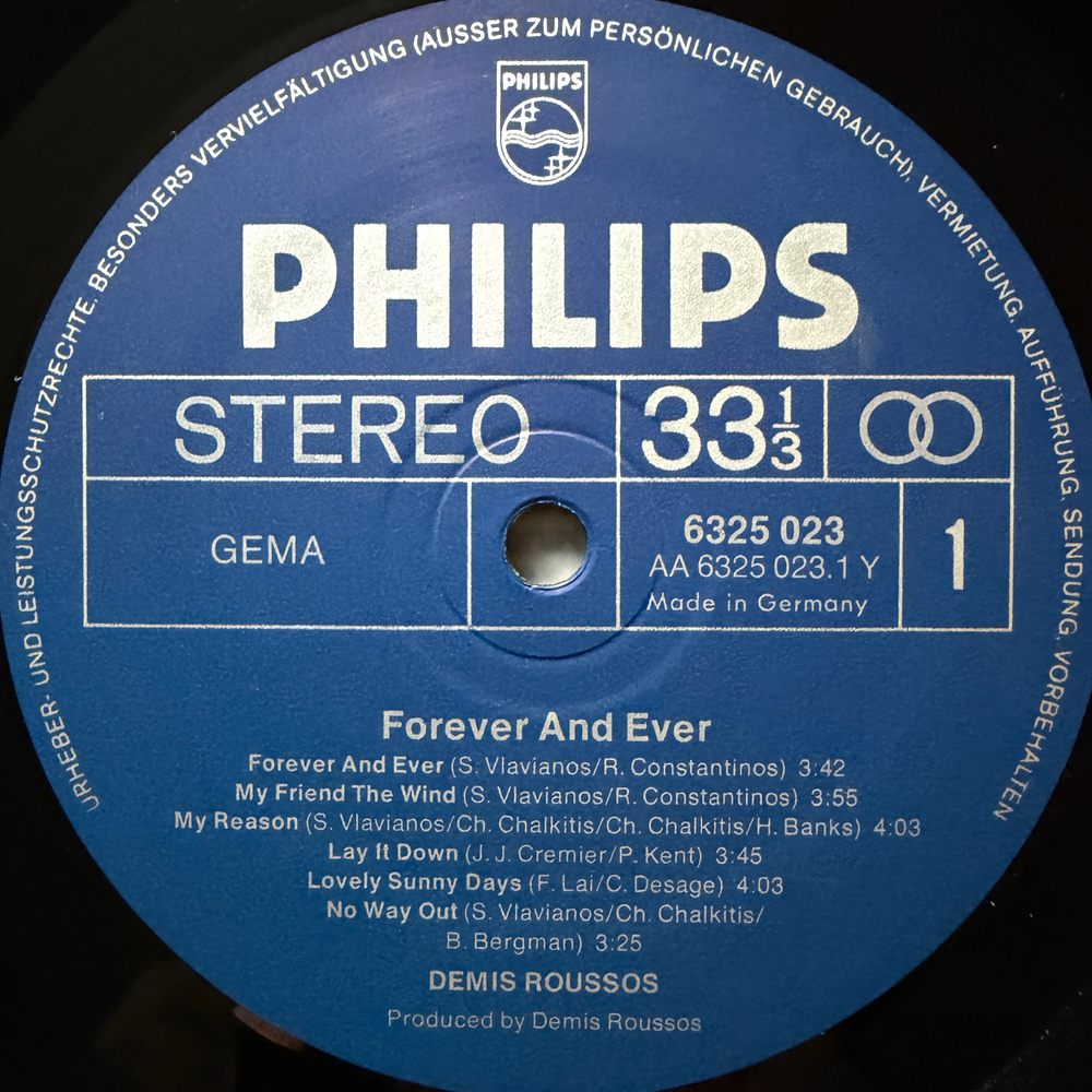 Demis Roussos – Forever And Ever (Германия 1973г.) Т