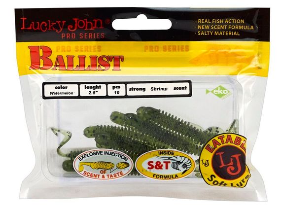 Твистеры съедобные LJ Pro Series BALLIST 2.5in (6,3 см), цв. PA01, 10 шт.