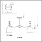 4589/5C MODERNI LN22 97 золотой Люстра потолочная E27 5*40W 220V GILLIAN