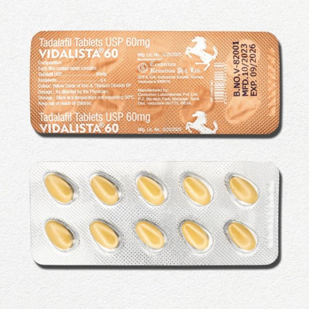 Препарат для усиления потенции и продления полового акта Super Vidalista 60 mg (10 шт.)