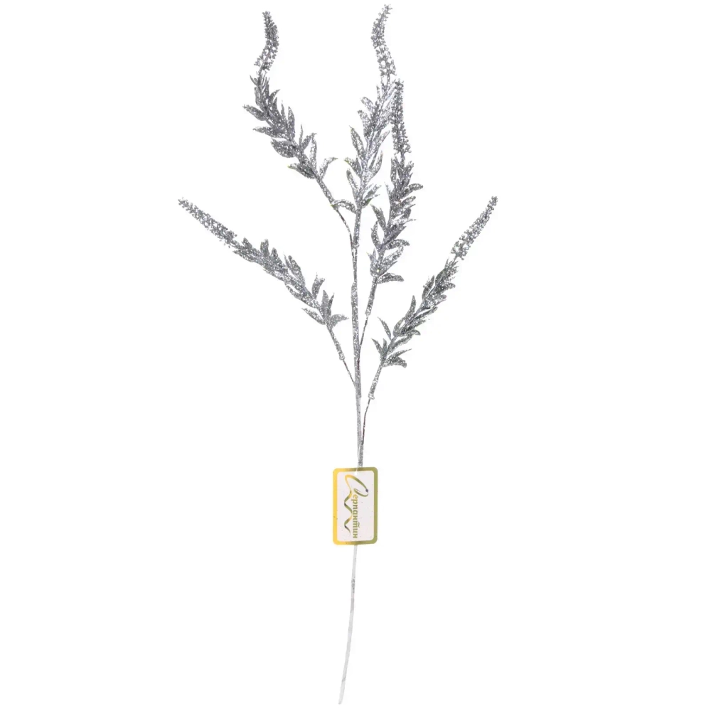 Ветка декоративная «Зимняя свежесть» 70 см, Серебро