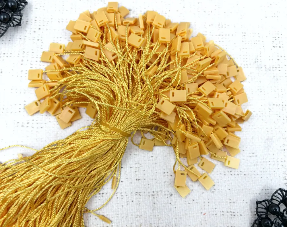 Микропломба, биркодержатели пломба пластик, р. 18 см, тёмно-жёлтый