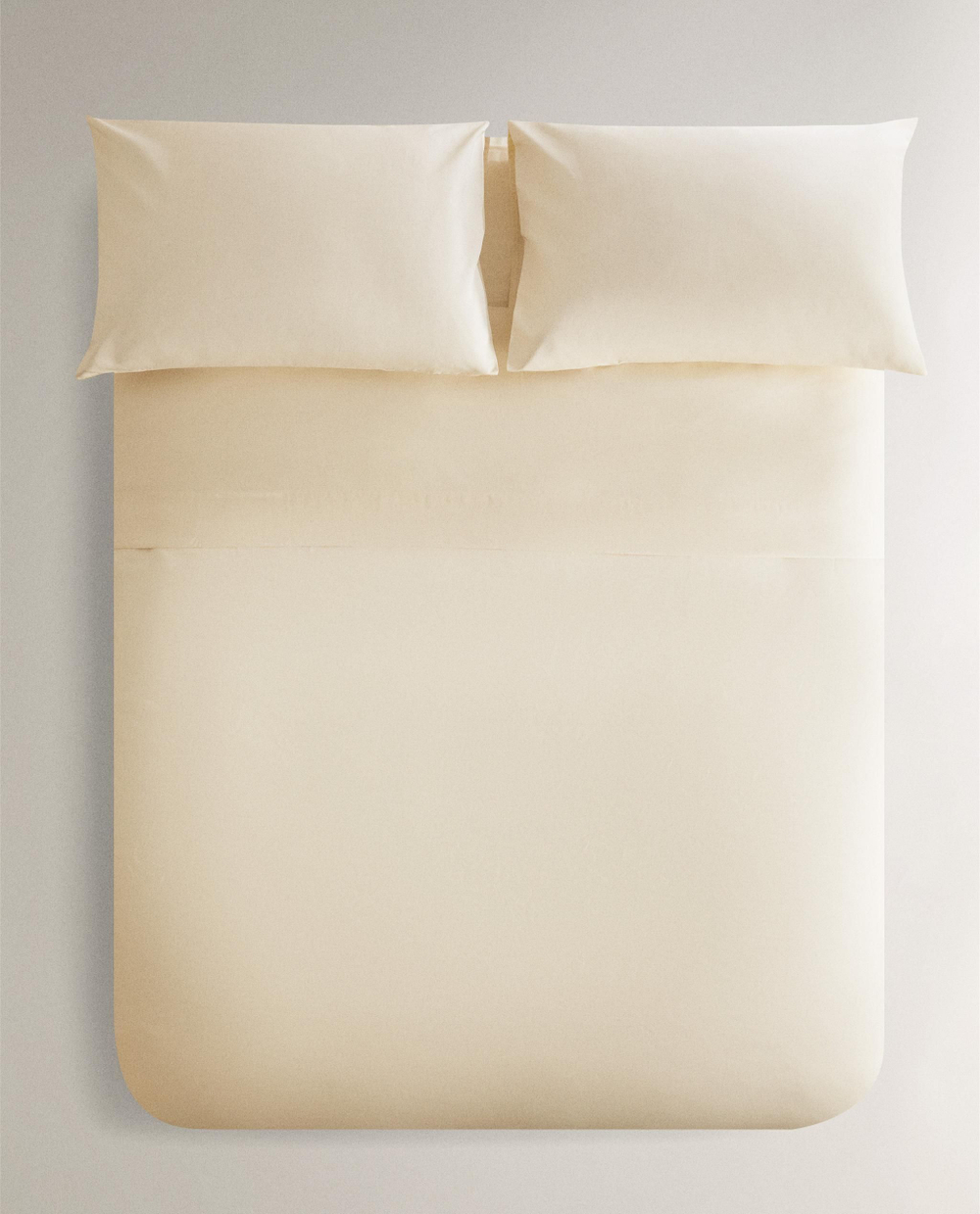 Zara Home - Атласная простыня с эластичной лентой, высота 40 см (1000 нитей), кремовый, 90х200х40 см