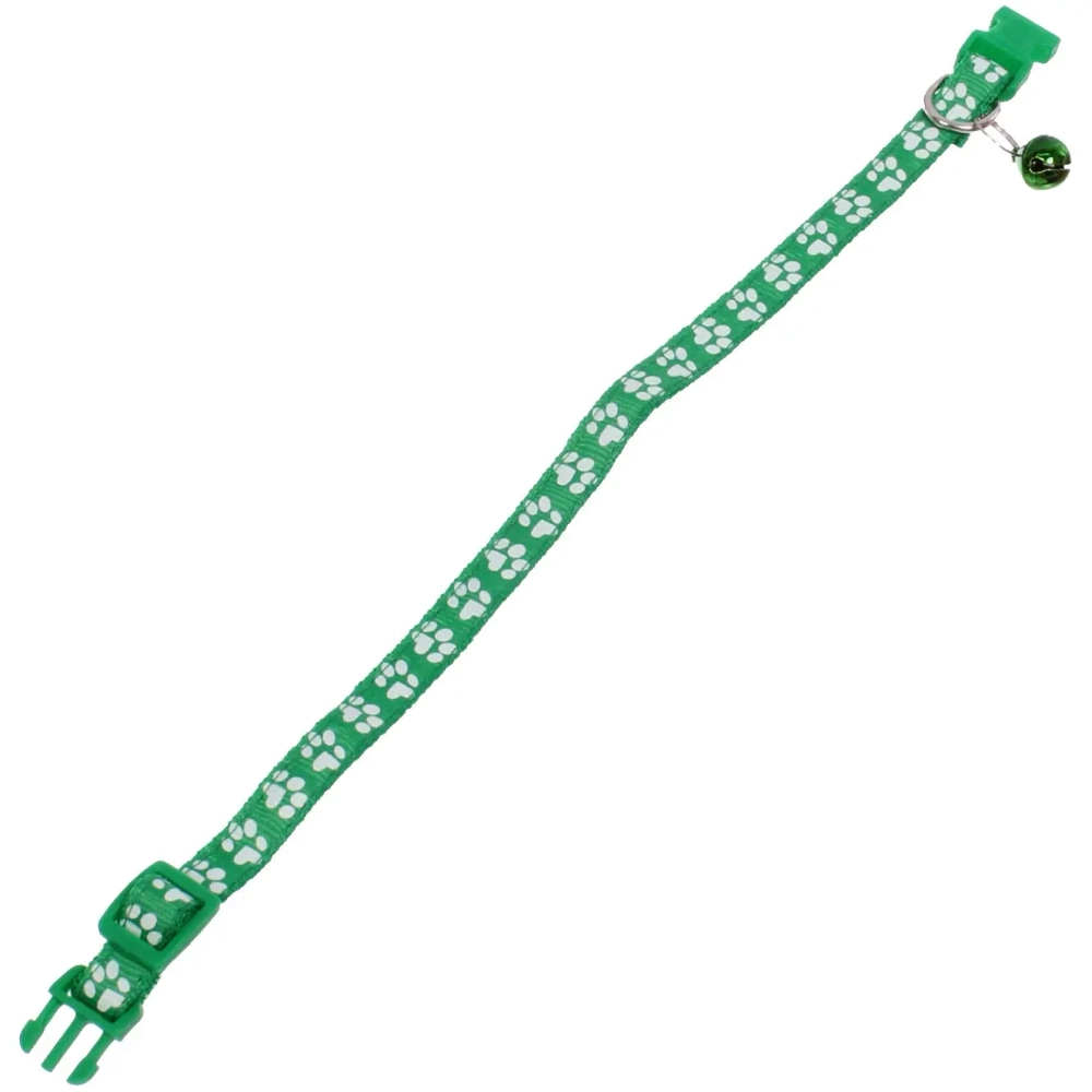 Ошейник с колокольчиком 1*19-32см «Zoo City-Лапки» микс цветов (минивложение 12шт)✦